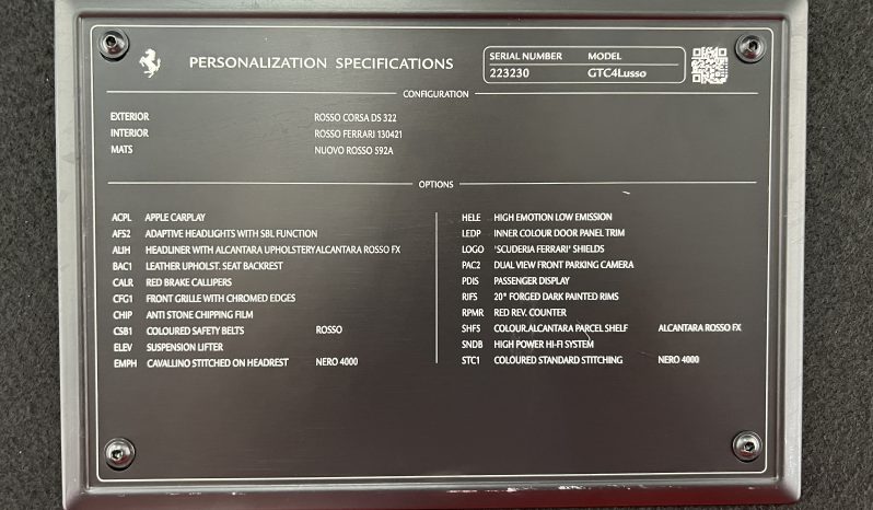 FERRARI GTC4 LUSSO pieno